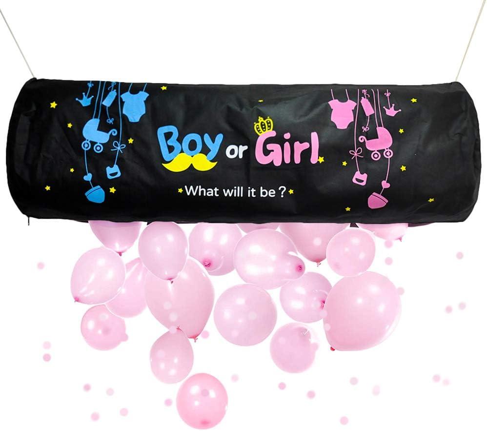 Gender Reveal Balloon Drop Bag, Gender Reveal Pink And Blue Balloons Party Decorations Kit Supplies Favors