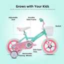 JOYSTAR 10 & 12 Inch Kids Bike for Boys and Girls Ages 1-4 Years, Toddler Bike with Training Wheels & Basket, Detachable Parent Push Handle, Kids Pedal Bike, Multiple Colors