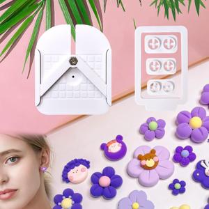 Stud Post Embedding Tool for Polymer Clay EarringClay Cutters for Polymer Clay JewelryEarring Post Embedder tool,  5PCS