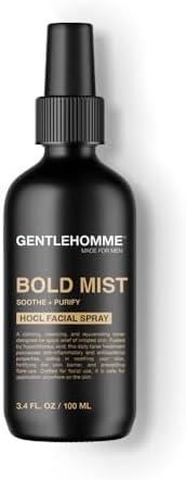 Gentlehomme - HOCL Facial Spray - Men’s Daily Hypochlorous Acid Facial Toner - Soothe, Calm & Purify Skin - Protects Skin & Reduces Redness - Day/Night - All Skin Types - Vegan - Travel Size - 3.4oz