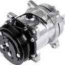 QP5H11-1812 Air Conditioning Compressor Replacement for Bobcat T550 T595 T630 T650 S595 S550 S590 S630 E32 E35 E42 E50 2016-2020 4-Grooves A/C Compressor Set Vahaha