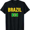 Brazil Flag Design Green Yellow Blue for Men Women Kids TShirt, M