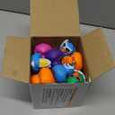 Honoson 24 Pcs Summer Beach Rubber Duckies Bulk Mini Rubber Duck Bath Toys Float Bathtub Ducky Cute Squeaky Ducky for Classroom Carnival Summer Birthday Baby Shower Party Favor (8 Colors)