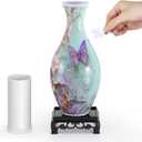 wowsome 3D Puzzle Vase for Adults, Jigsaw Puzzle Vase for Flower, Art Puzzles Gift for Women House Flowers Arrangements and Home Decoration (Pink Butterfly)