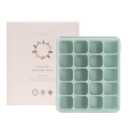 Baby Food Storage Silicone Cubes with Clip-On Lid Freezer Tray Baby Food Soups Purees Ice Safe Design Made in Korea (20cubes 0.8oz, Ocean Blue Set of 2)