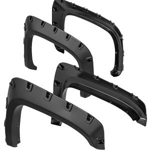 YITAMOTOR Fender Flares, Compatible with 2007-2013 Chevy Silverado 1500, 2007-2014 Silverado 2500HD & 3500HD, 6.5 & 8.1Ft Bed, Pickup Front Rear Wheels Flares Guards Wells Riveted Style