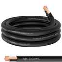 NM-B 6/3 Wire with Ground,15ft 6 AWG Copper Wire 6 Gauge 3 Conductor Nonmetallic Sheathed NM-B Cable,6/3 NM-B W/G Wire Stranded Indoor Residential Electrical Wiring for Branch Circuit Switches,Outlets