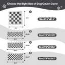 Pet Couch Cover for Sofa Protector, Washable Couch Cover for Dogs, Plaid Reversible Soft Non Slip for Large Dogs(27.6X82.67, Grey)