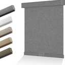 Blackout Roller Shades for Indoor Window Blinds,Cordless,Linen Fabric,Thermal Insulated Fabric UV Protection Shades for Home,Office,Door,Bedroom,Blackout-Grey,34" W x 72" H