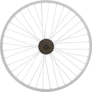 Hiland 26" 27.5" 28" x1.75" Alloy Bike Rim for 1.75 to 2.215" Wide Tire, Front & Rear Wheels with 7 Speeds Freewheel, Disc Brake Compatible, Bolt On Axle, Wheelset Accessories for MTB Cruiser Bicycle