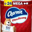 Charmin Ultra Strong Toilet Paper, 6 Mega Rolls = 24 Regular Rolls (220 Sheet (Pack of 6))