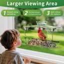 Clear Window Bird Feeder for Outdoors with Strong Suction Cups, Removable Seed Tray Acrylic Transparent Birdhouse for Viewing Wild Birds, Ideal Outside Gardening Gifts