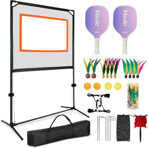 Portable Paddle Sport with Net - Indoor & Outdoor and Backyard Games - Similar to Badminton, Pingpong and Pickleball Set