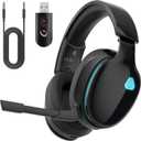 Gaming Headset Wireless 2.4GHz for PS5, PS4 Fortnite/Call of Duty/FPS Gamers, PC, Switch, Bluetooth 5.3 Gaming Headphones with ENC Microphone, Surround Sound, 40+H Battery (Black)