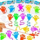 38 Pcs Sticky Hands For Kids Party Favor Goodie Bag Stuffer Stretchy Treasure Box Toy Exchange Classroom Prize Bulk Toy Pinata Filler School Gift Bag Small Favors Slap Hand Christmas Party Supplies