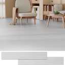 Peel and Stick Floor Tile, 36 Pcs 54 Sq.Ft Waterproof Wood Grain Luxury Vinyl Plank Flooring, Easy DIY Self Adhesive Vinyl Floor for Kitchen, Living Room, Bedroom, RV, White Oak