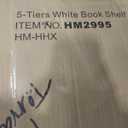 5 Tiers Ladder Shelf White Marble Modern Bookshelf Open Tall Wall Mount Bookcase Standing Leaning Wall Shelves Industrial Decorative