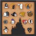 BENECREAT Square Pin Board Cork Board Wall Mounted Cork Board, 0.8inch Thick Bulletin Display Board for Brooch Pin Storage, Office Home and School Decor, 8x8inch