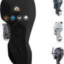 Zettum Outboard Motor Cover - 600D Full Boat Motor Cover Waterproof & Heavy Duty, Fade-Resistant Boat Engine Cover, Fit for Motor 100-140 HP, Black