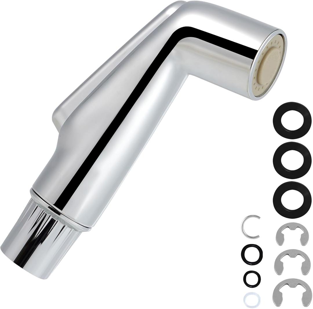 Hygie Rinse Universal Fit Kitchen Sink Spray Attachment, Kitchen Sink Side Sprayer Head Compatible with Delta, Moen, Kohler and Other OEM Brands Spray Head, Chrome