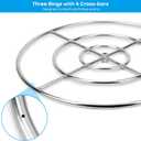 Stanbroil 30 Inch Round Fire Pit Burner Ring for Natural Gas & Propane Fire Pit Fireplace - 304 Stainless Steel Fire Pit Burner for Indoor & Outdoor, BTU 435,000 Max