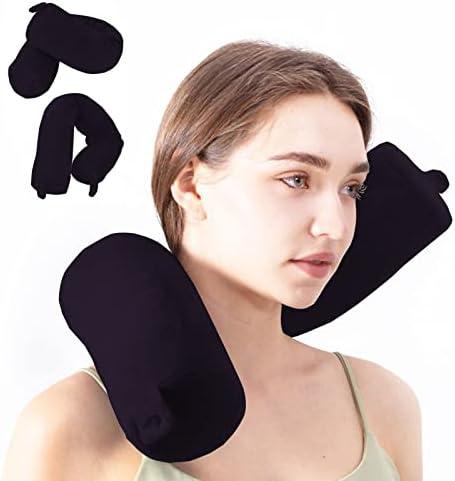 Hxcxrst Travel Pillow-Twist Memory Foam Neck Pillow Support Pillow, Used for Neck, Chin, Waist and Leg Support-Suitable fo Airplanes, Buses, Trains.