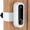 Anti-Theft Doorbell Mount Compatible with Arlo Video Doorbell 2K/HD (2nd Gen), No-Drill Adjustable Mounting Bracket for Arlo Doorbell Camera, Accessories for Apartments, Businesses Home (White)