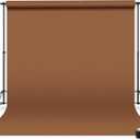 Denny Manufacturing - Seamless Paper Backdrop for Photography, Brown Seamless Paper Roll - Espresso Brown (107 in x 36 ft) Includes Free Roll Black Gaffer Tape (2 in x 13 ft)