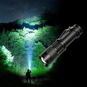 Portable Mini Flashlight with Clip, Battery Powered Pocket Flashlight, Handled Flash Lights for Home Outdoor Hiking Camping Travel,1 AA Batteries Inquired, Not Included, Black