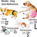 Washable Female Dog Diapers Reusable Doggie Diapers Sanitary Wraps (Pink Rose, S(11.0''-16.1''))