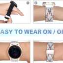 Abanen Braided Elastic Loop Watch Bands for Garmin Venu 2S / Venu 3S/ Vivoactive 4S / Vivomove 3S, 18mm Elastic Soft Stretchy Nylon Quick Dry Women Wristband Strap for Forerunner 255s/265S