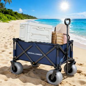 X800 Heavy Duty Beach Wagon with 9"x4" Balloon Wheels for Sand