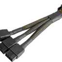 16Pin GPU Cable to 3X 8 Pin Pcie Extension - 16AWG PCIE 5.0 12VHPWR 600W 90 Degree Right Angle 16 Pin 12+4Pin Supply Adapter for RTX 4090 4080 3090TI 4070Ti Graphics Card (Type A)