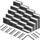 500 Pieces Magnetic Data Card Holders Channel Magnetic Label Holders Labels Racks with Magnets with 500 Protective Films and 1000 Replacement Strips for Metal Racks Shelf Bin (1 x 2 Inch)