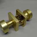 Goldenwarm Gold Closet Door Knobs Interior, Bruhsed Gold Passage Door Knobs, Heavy Duty Zinc Alloy Brushed Brass Interior Door Knob for Closet Hall 3 Pack