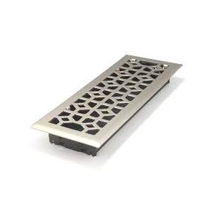 Brushed Nickel Marquis Ducted Heating Floor Vent 5" X 11" in