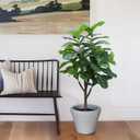 Yepdin Artificial Fiddle Leaf Fig Tree, 4 FT Tall Fake Ficus Lyrata with Pot, Faux Silk Plants Indoor, Realistic Artificial Plants Decor for Home Office Living Room Decor Indoor Outdoor