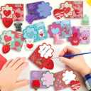 28 PCS Valentine's Day Cards Gifts for Kids with Stress Relief Squeeze Toys, Valentine's Day School Classroom Prizes, Valentine Exchange Gift, Kids Valentine Party Favors