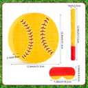 Hooqict Softball Pinata with Blindfold and Bat Stick Softball Birthday Party Decorations for Sports Day Party Supplies School Classroom Activities