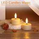 White Flameless Wax Tealights with Remote Batteries, Flickering LED Votive Candles Set of 10