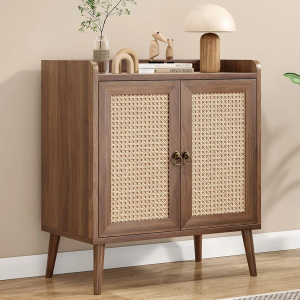 Farini Sideboard Buffet Cabinet with Storage with Rattan Decorated Doors, Vintage Side Cabinets for Dining Room, Living Room,Hallway,Vintage Farini Sideboard Buffet Cabinet with Storage with Rattan Decorated Doors, Vintage Side Cabinets for Dining Room, Living Room,Hallway,Vintage