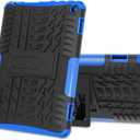 ROISKIN for Amazon Kindle Fire HD 8 Tablet & HD 8 Plus Case (2024/2022/2020 Release) 12th/10th Generation with Kickstand [Kids Friendly] Dual Layer Heavy Duty Shockproof Case for Fire 8 & 8 Plus (Blue)