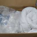 King Size Mattress Topper for Back Pain, Cooling Extra Thick Mattress Pad Cover with 8-21 inch Deep Pocket, Plush Pillow Top Mattress Topper Overfilled with Down Alternative, King Size, White