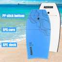 XPE Bodyboard 33-inch/36-inch/41-inch Bodyboarding with Premium Wrist Leash and Fin Tethers, Super Lightweight & Slick Bottom Perfect Surfing for Kids Teens and Adults