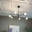 STICKGOO PVC Ceiling Tiles, 2'x2' Glue Up Ceiling Panel White to Prevent Breakage Cover 48 Sq. Ft, Pack of 12 Tiles