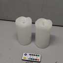 Gmnee 3"x6" White Flameless LED Candles - Remote Control & Timer, Set of 2 Large Real Wax Pillar Flickering Battery Candles for Table, Fireplace and Mantel Decor