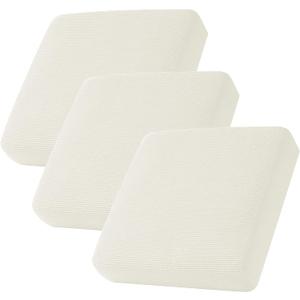 CHUN YI 3Piece Stretch Couch Cushion Covers, Sofa Seat Slipcovers for Pets, Suitable for Armchair Loveseat Sofa with Spandex Jacquard Washable Fabric(3Piece, Ivory White/Cream)
