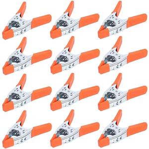 HORUSDY 12-Piece 6" inch Spring Clamp, Heavy Duty Spring Metal Spring Clamps, 2.5"-inch Jaw opening (12-Piece) (Orange)