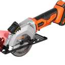Mini Circular Saw, 20V 3400RPM Professional Cordless Circular Saw, Adjustable Angle and Depth,Max Cutting Depth 1-2/3"(90), 1-1/8"(45), Laser Guide, Rip Guide