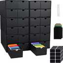 6 Sets Trading Card Storage Boxes, Includes 24-750 CT Boxes & 96 Dividers, 18000+ Trading Cards Organizer for Collectible Card Games, Sports Cards, TCG, with Labels & Pen